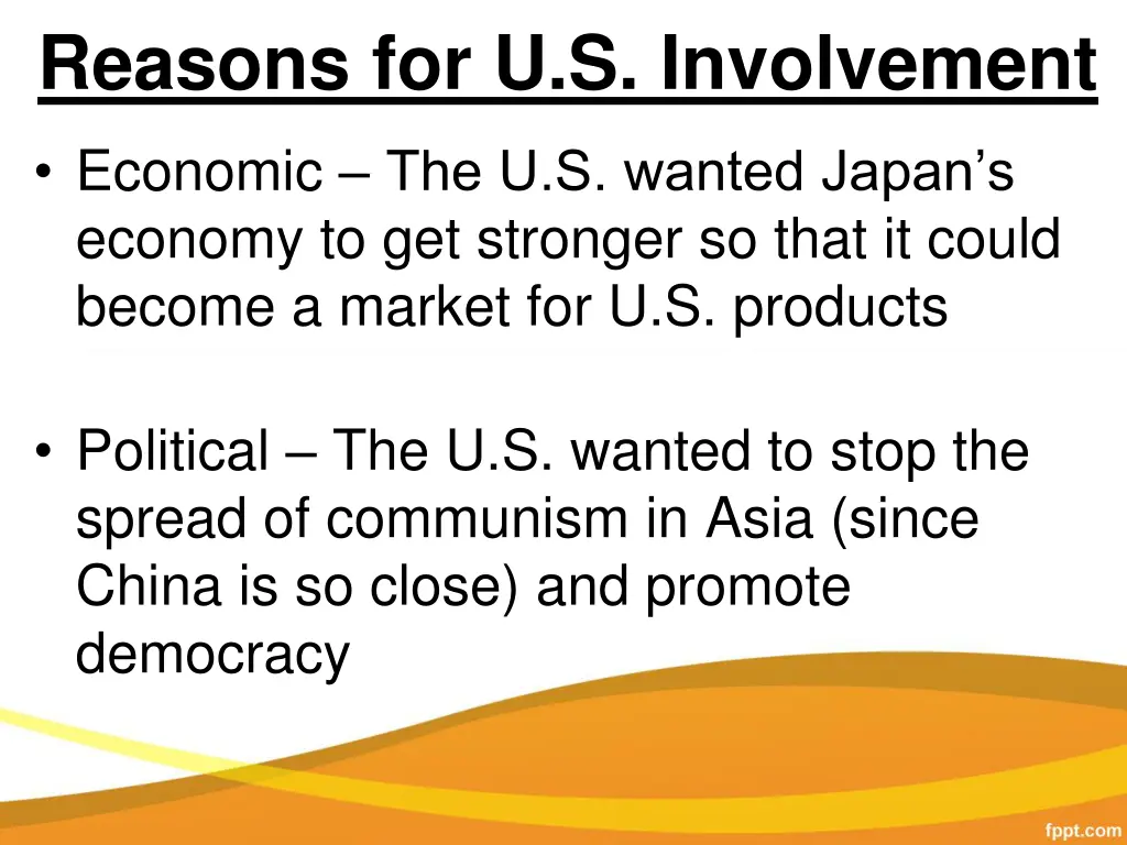 reasons for u s involvement