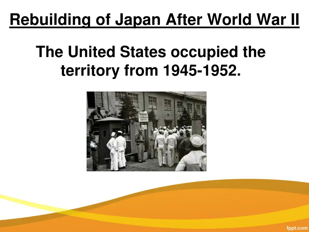 rebuilding of japan after world war ii