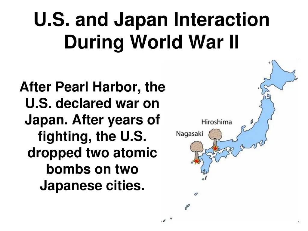 u s and japan interaction during world war ii 1