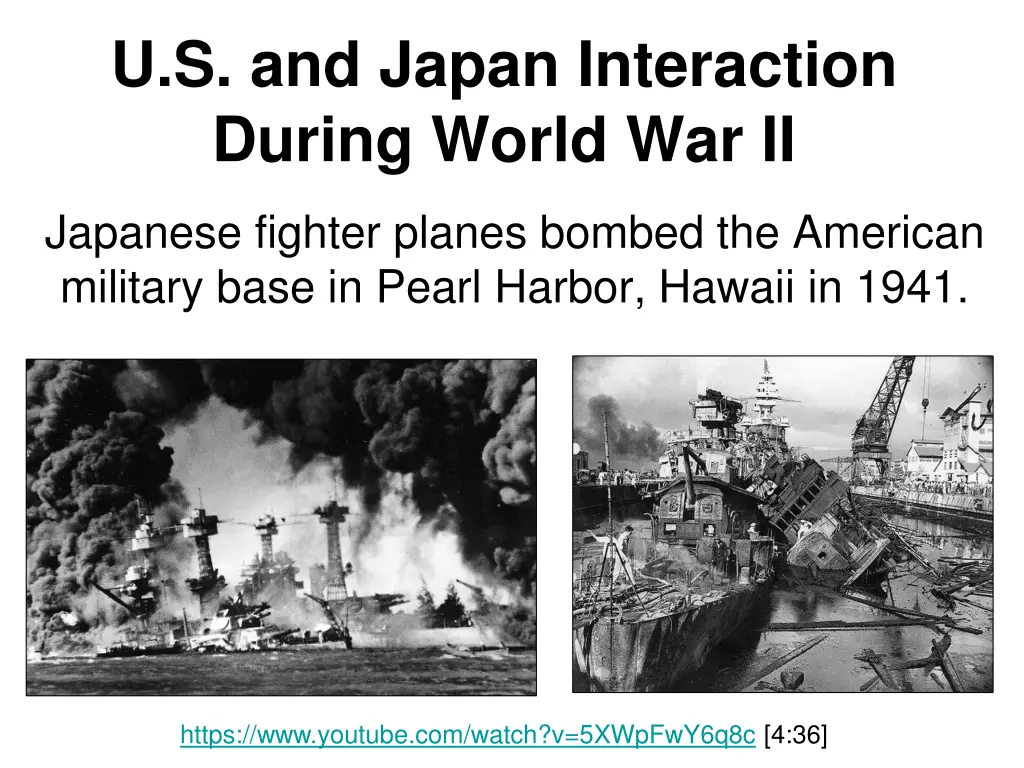 u s and japan interaction during world war ii