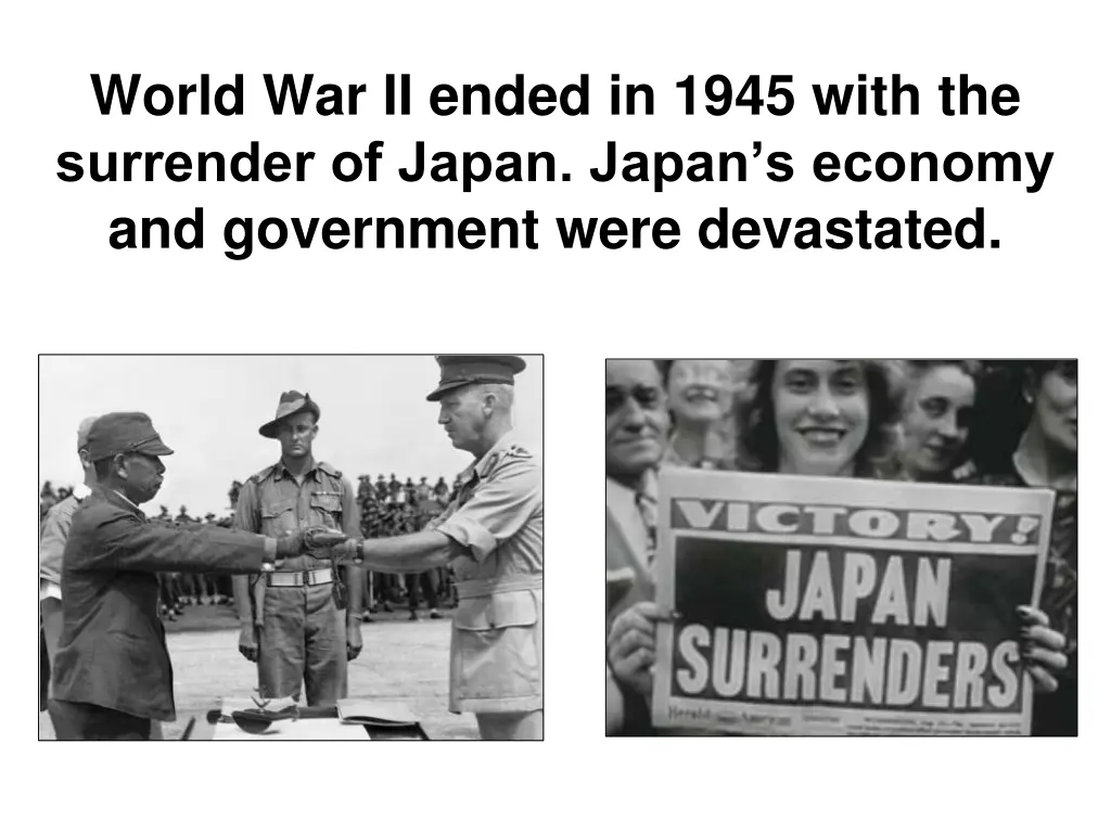 world war ii ended in 1945 with the surrender