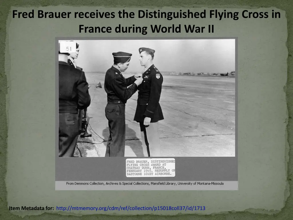 fred brauer receives the distinguished flying