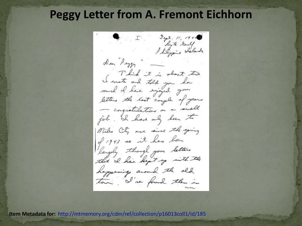 peggy letter from a fremont eichhorn