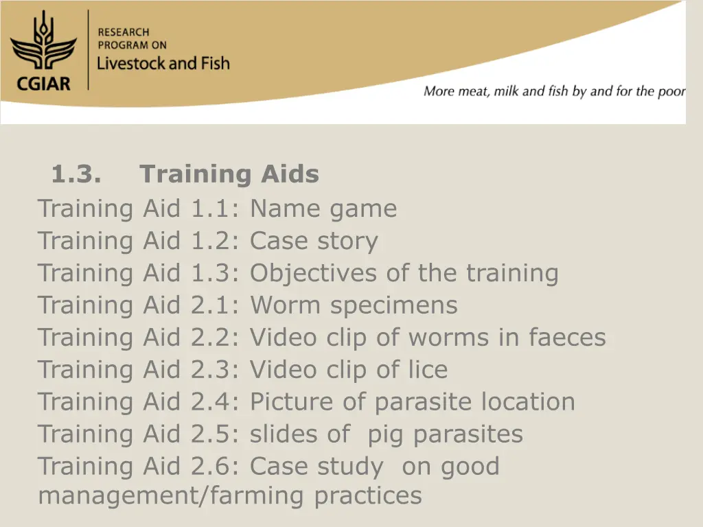 1 3 training aids training aid 1 1 name game