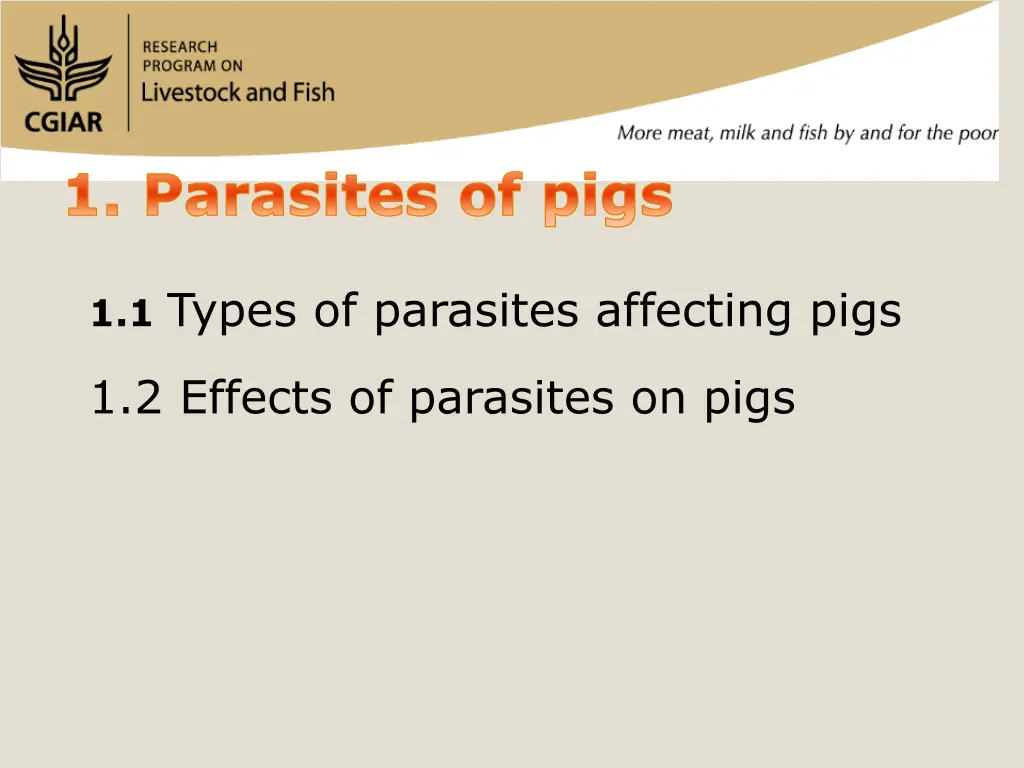 1 parasites of pigs