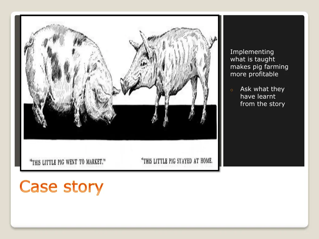 implementing what is taught makes pig farming
