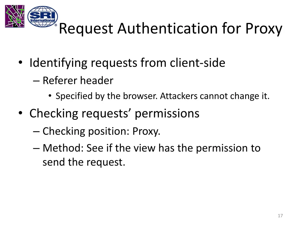 request authentication for proxy