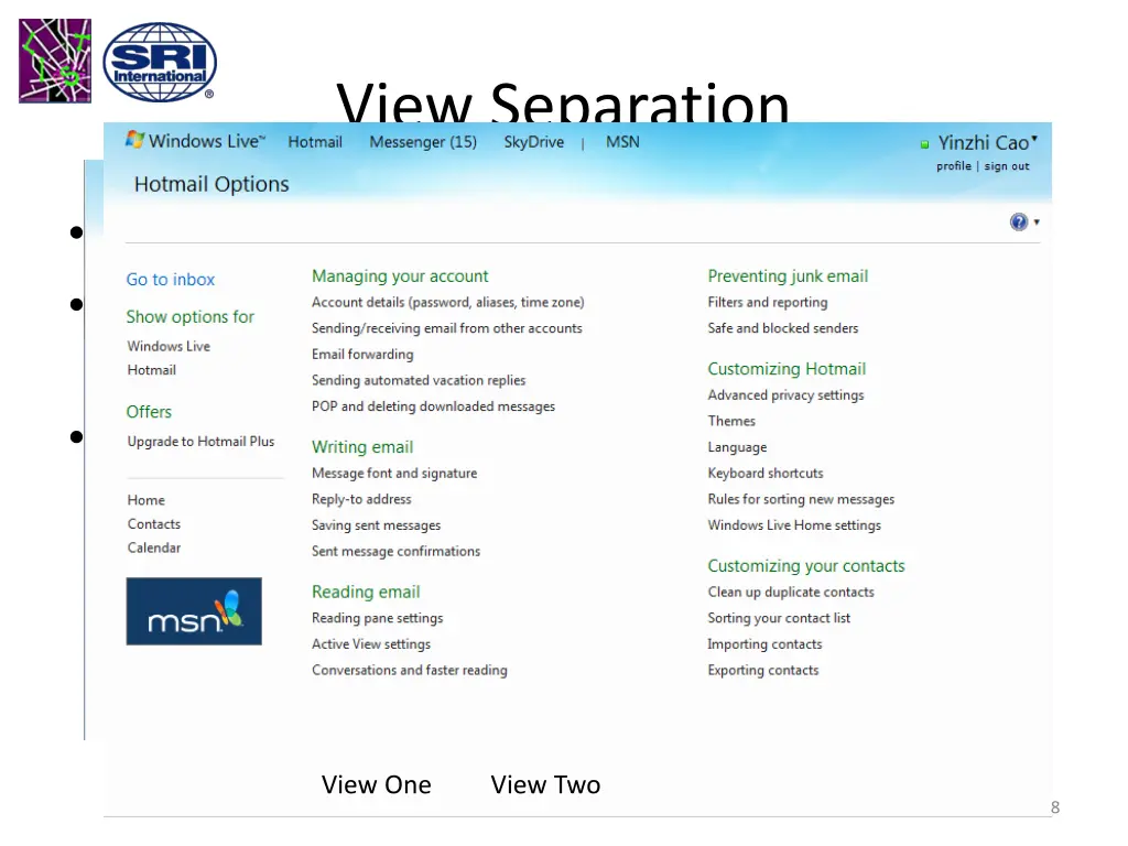 view separation