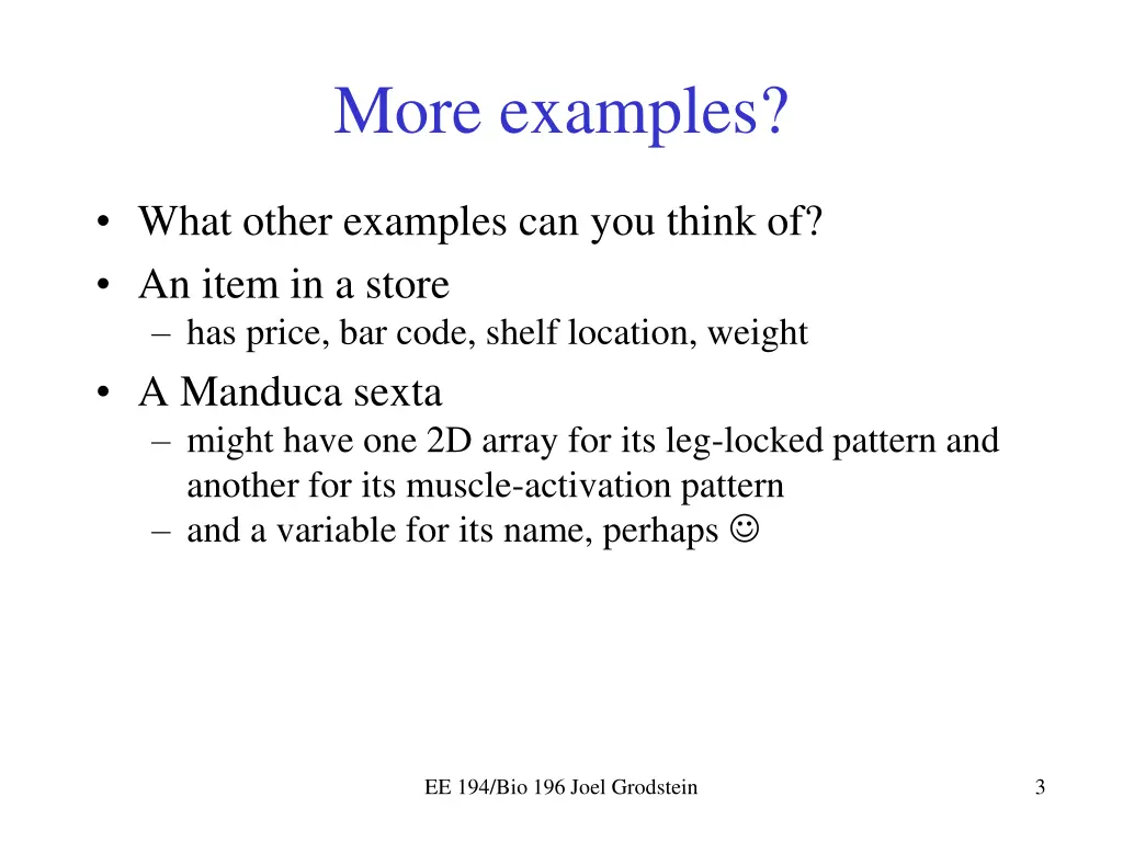 more examples