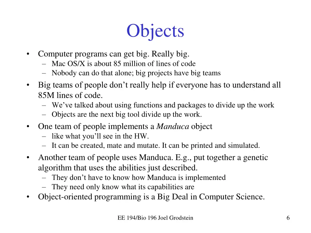 objects