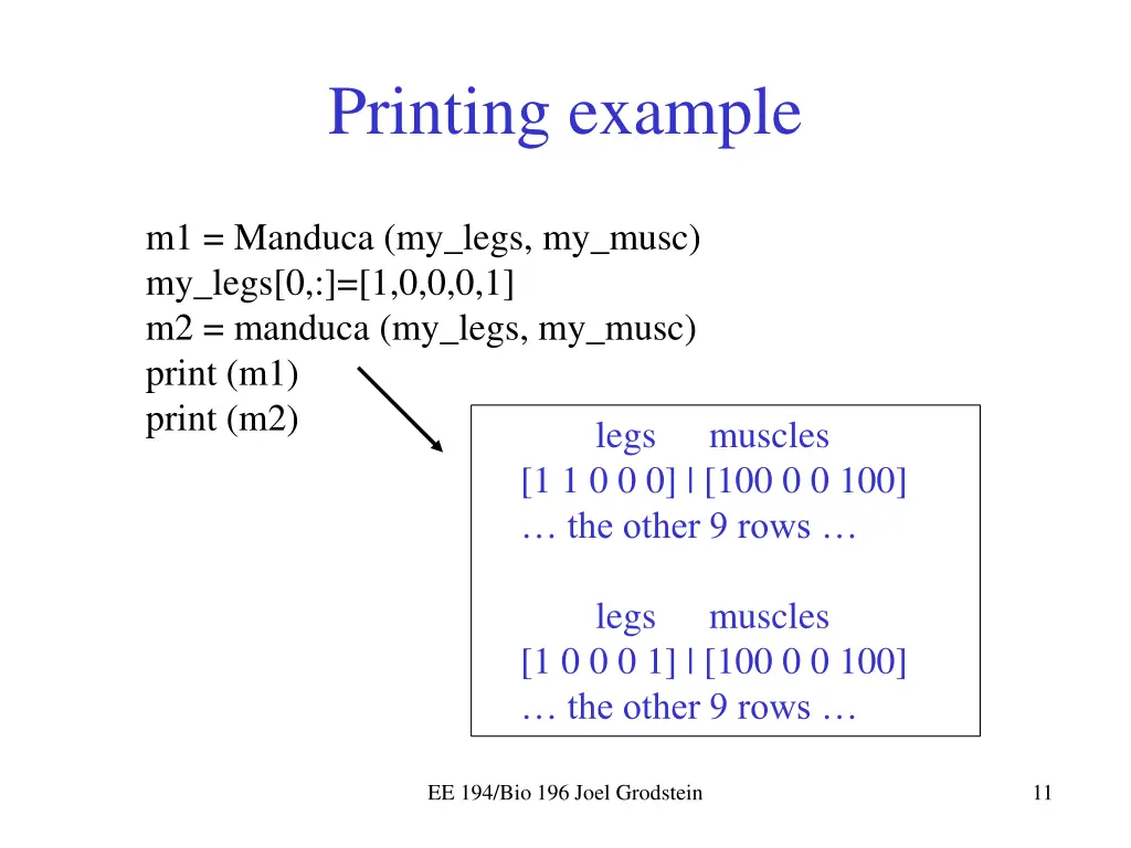 printing example