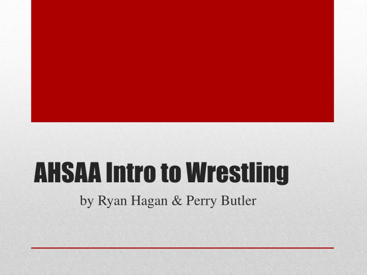 ahsaa intro to wrestling by ryan hagan perry