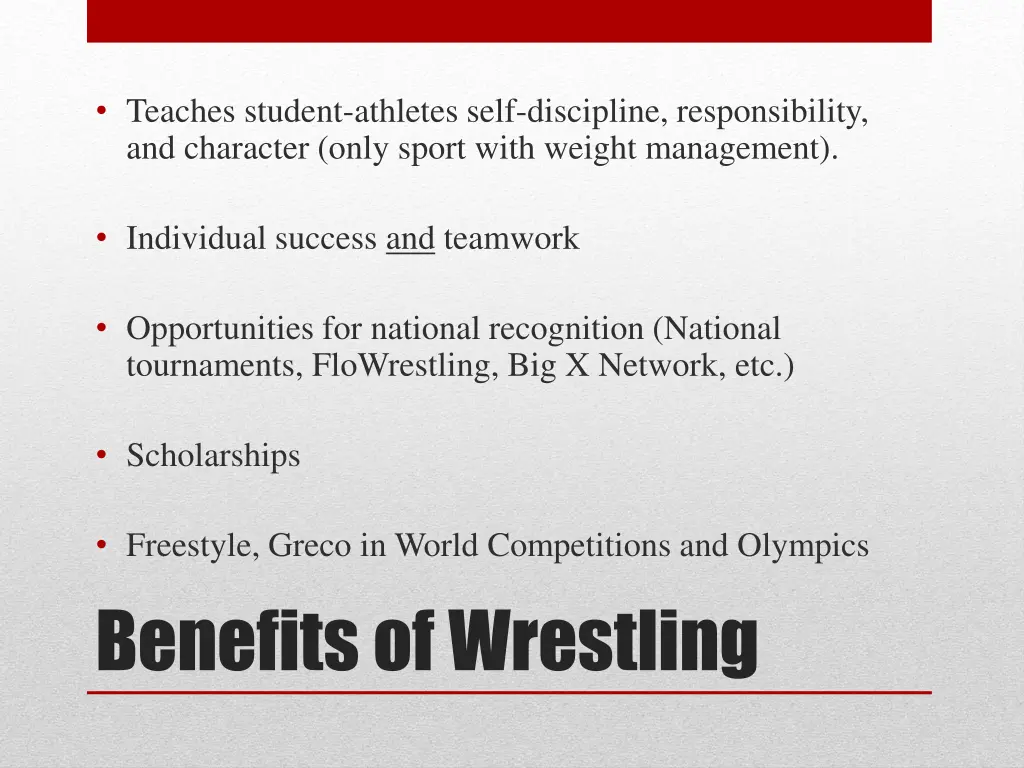 teaches student athletes self discipline
