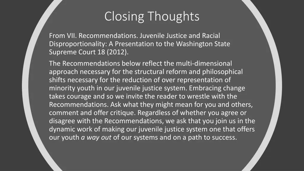 closing thoughts