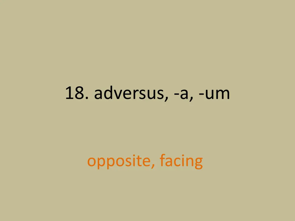 18 adversus a um 1