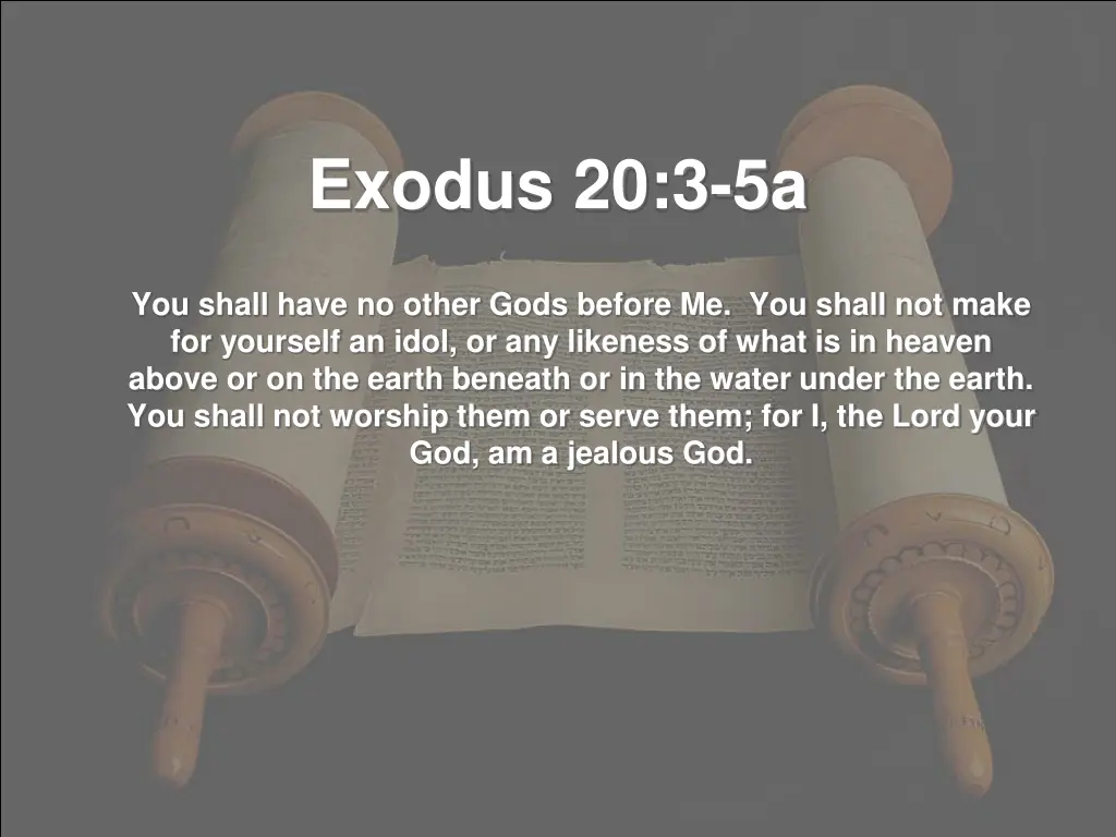 exodus 20 3 5a
