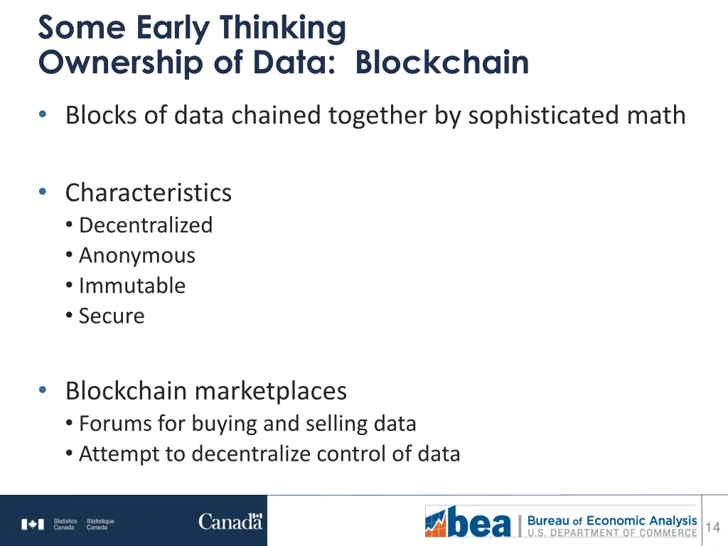 some early thinking ownership of data blockchain