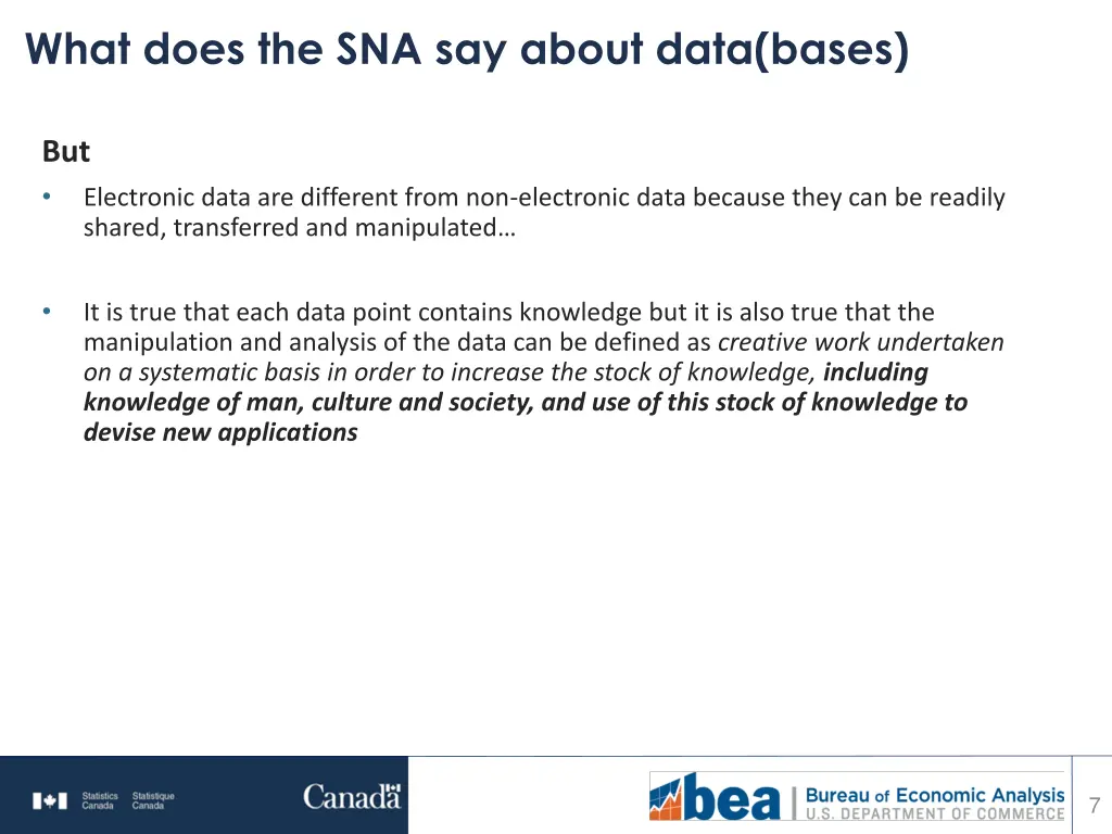 what does the sna say about data bases 2