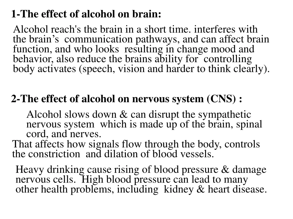 1 the effect of alcohol on brain alcohol reach