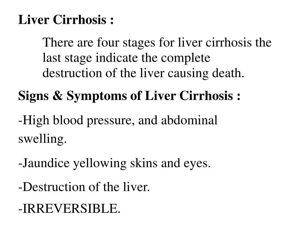 liver cirrhosis