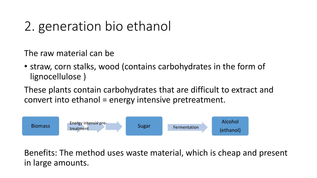 2 generation bio ethanol