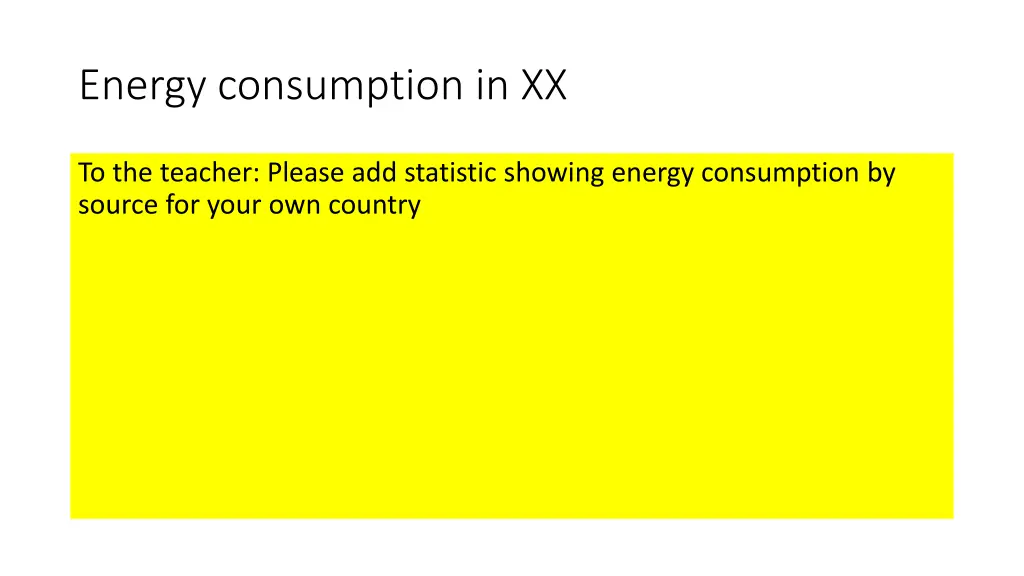 energy consumption in xx