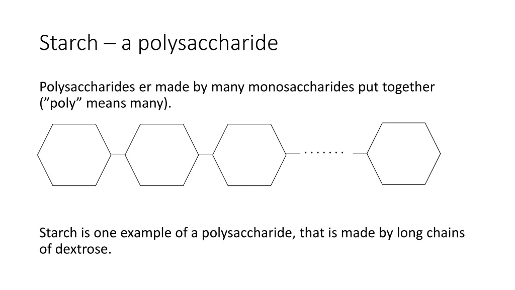 starch a polysaccharide