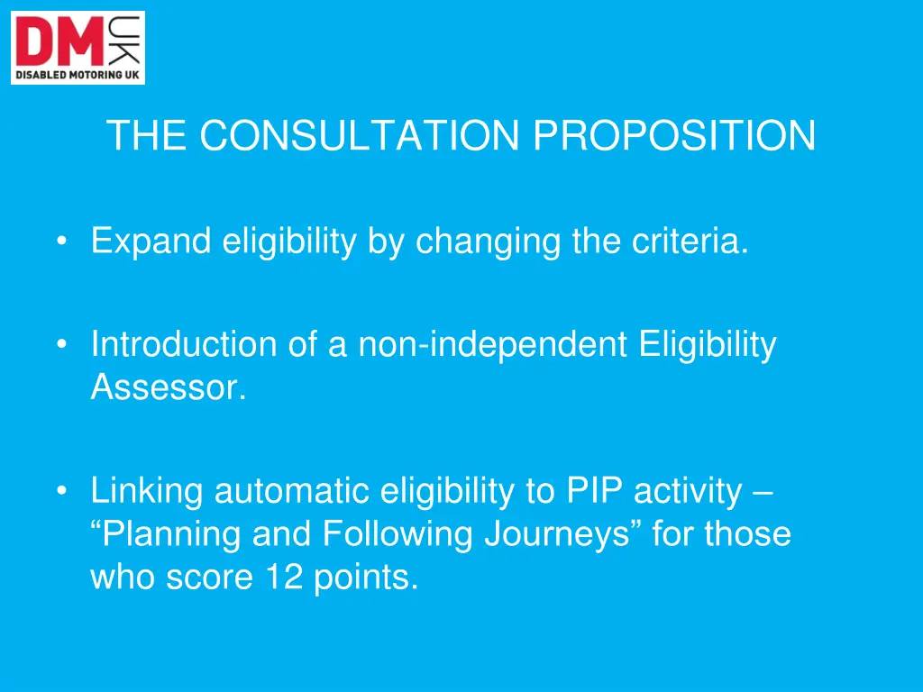 the consultation proposition