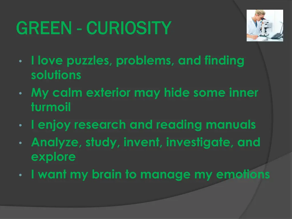 green green curiosity curiosity