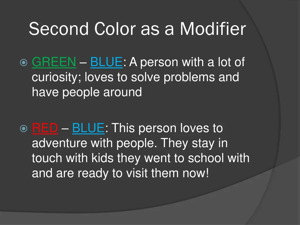 second color as a modifier 1