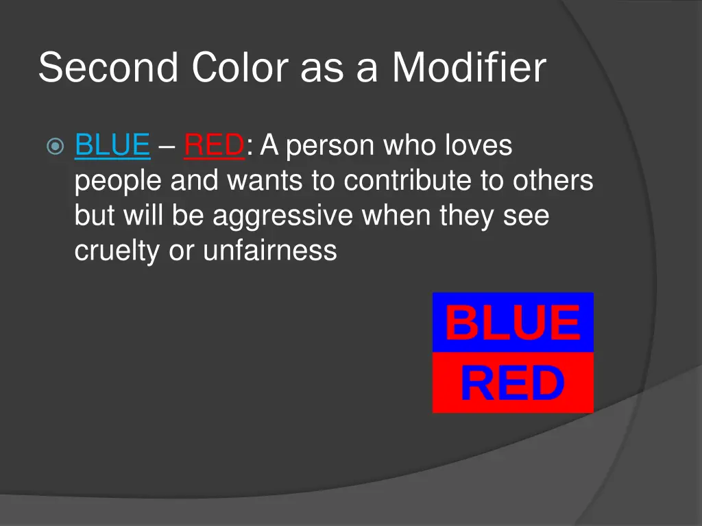 second color as a modifier 2