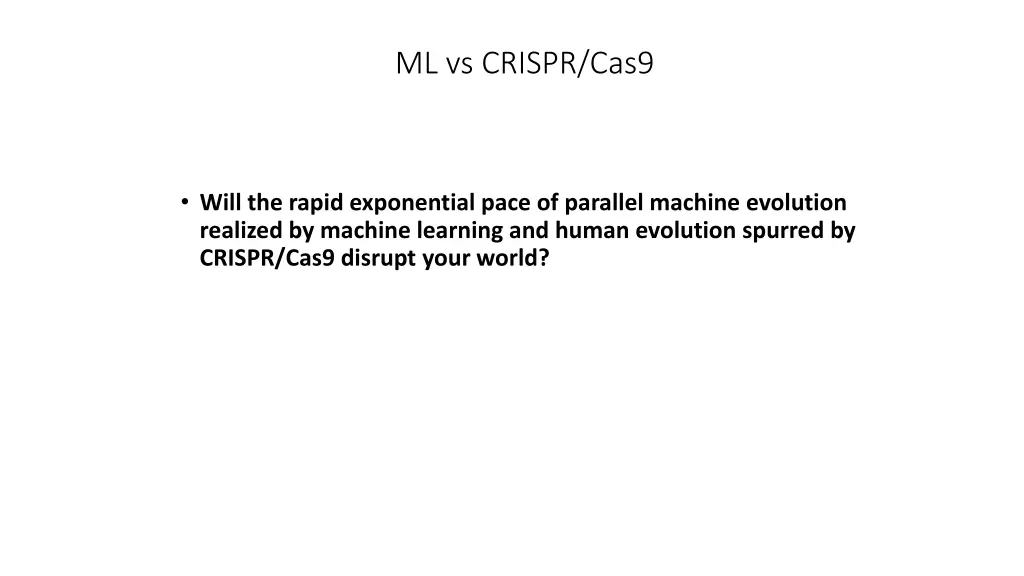 ml vs crispr cas9