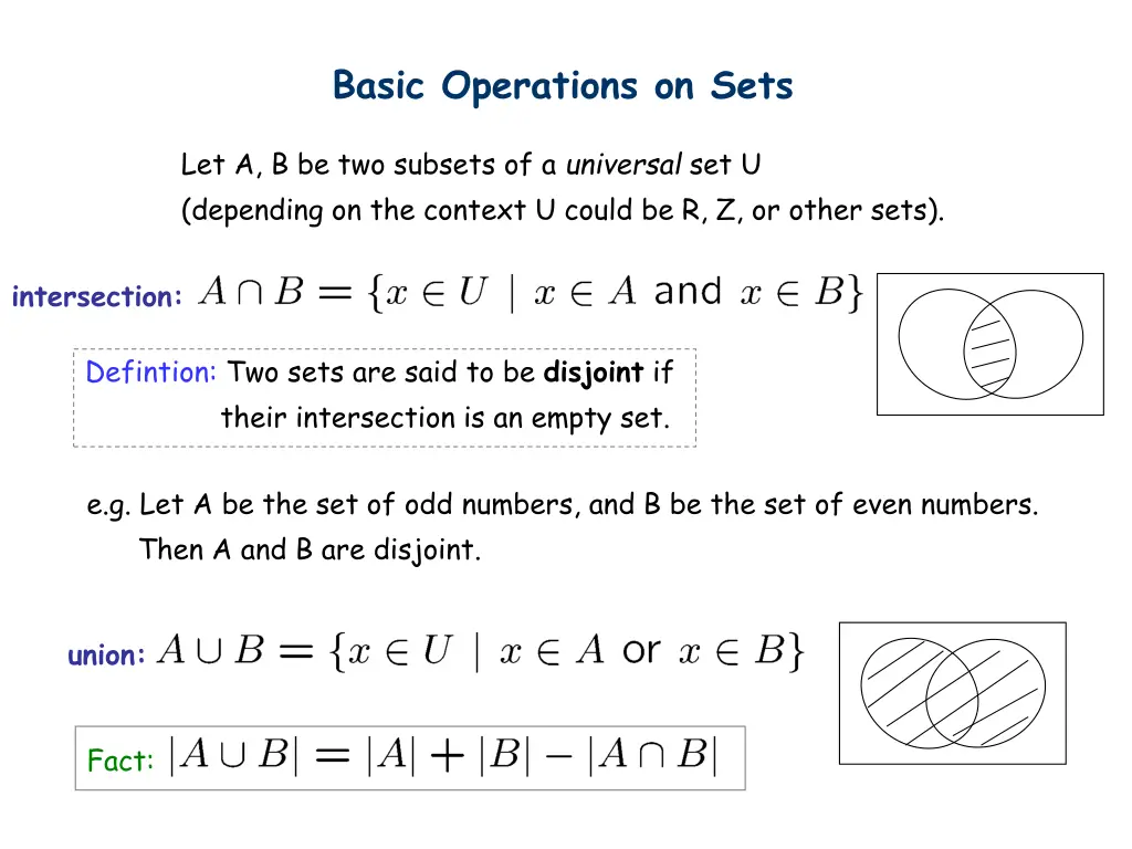 basic operations on sets