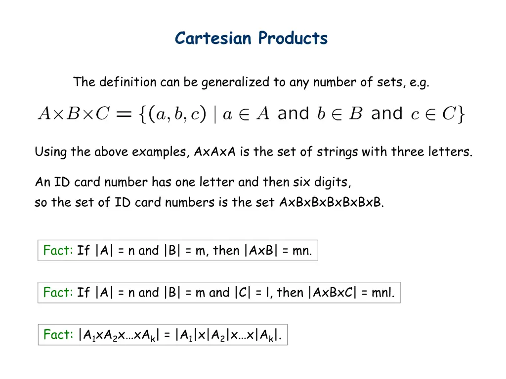 cartesian products 1