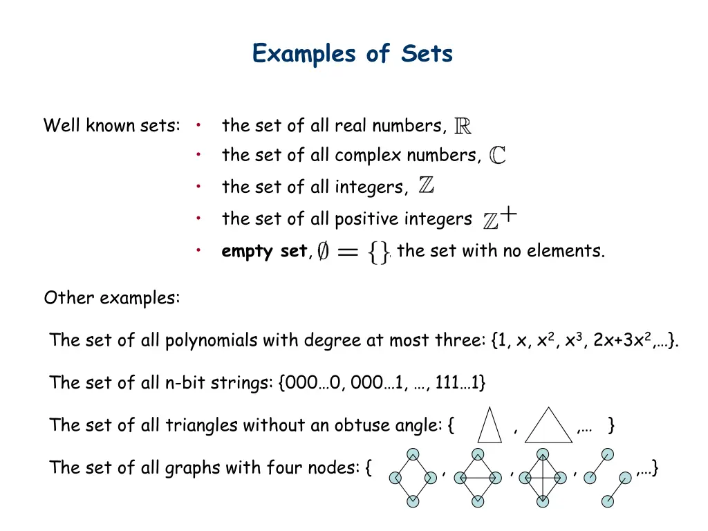 examples of sets