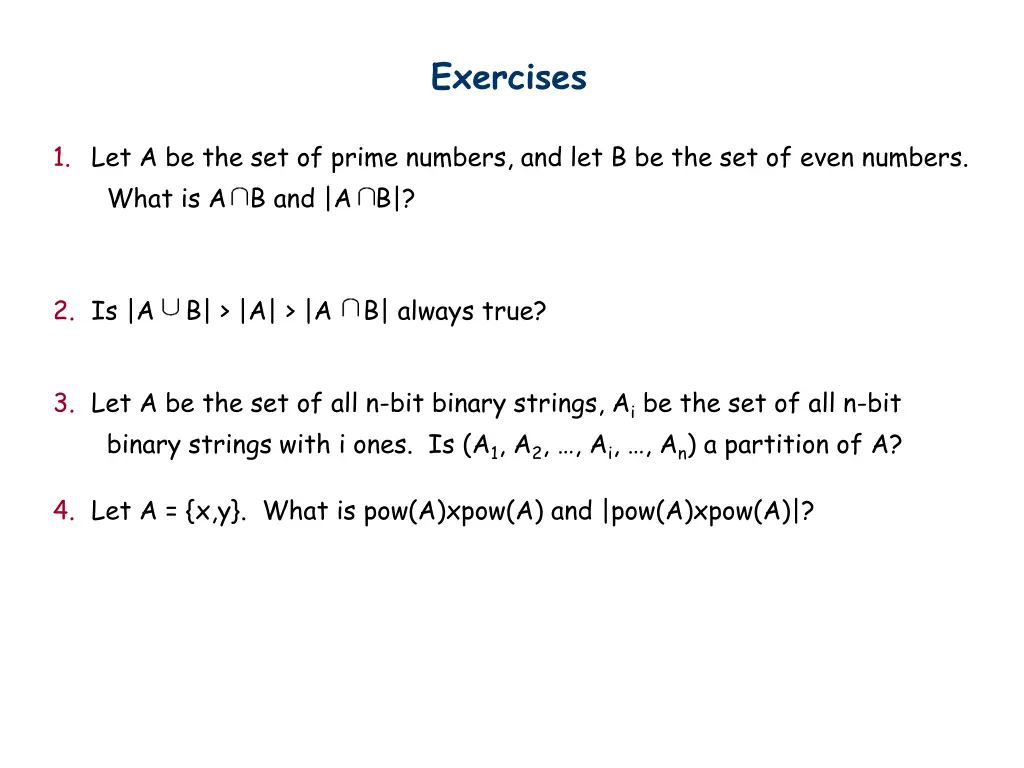 exercises 1