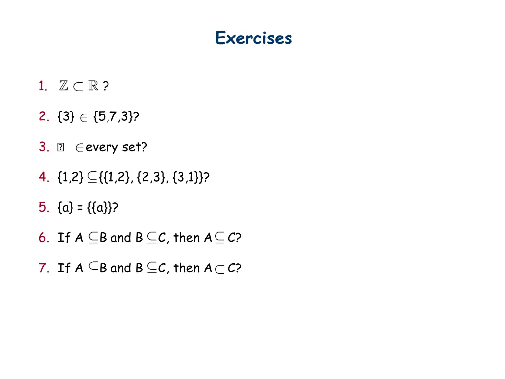 exercises