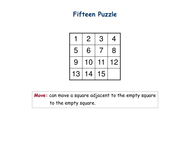 fifteen puzzle
