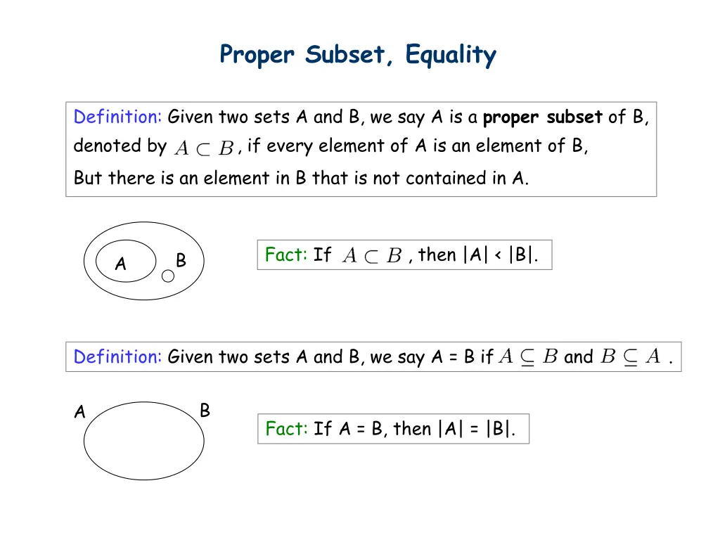 proper subset equality