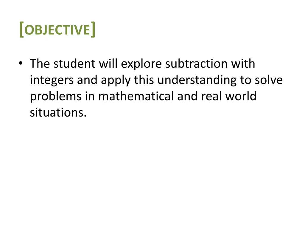 objective