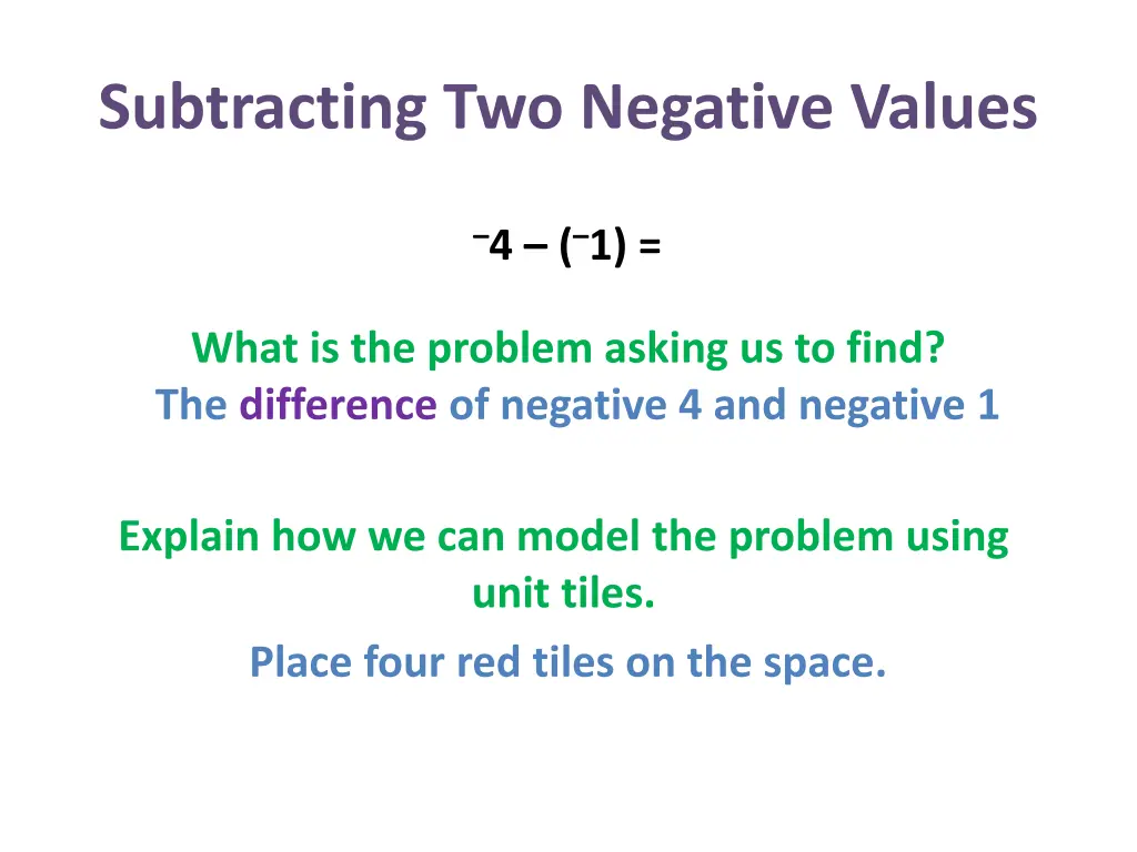subtracting two negative values 1