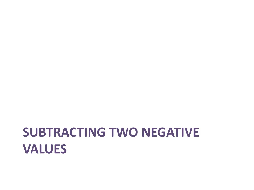 subtracting two negative values