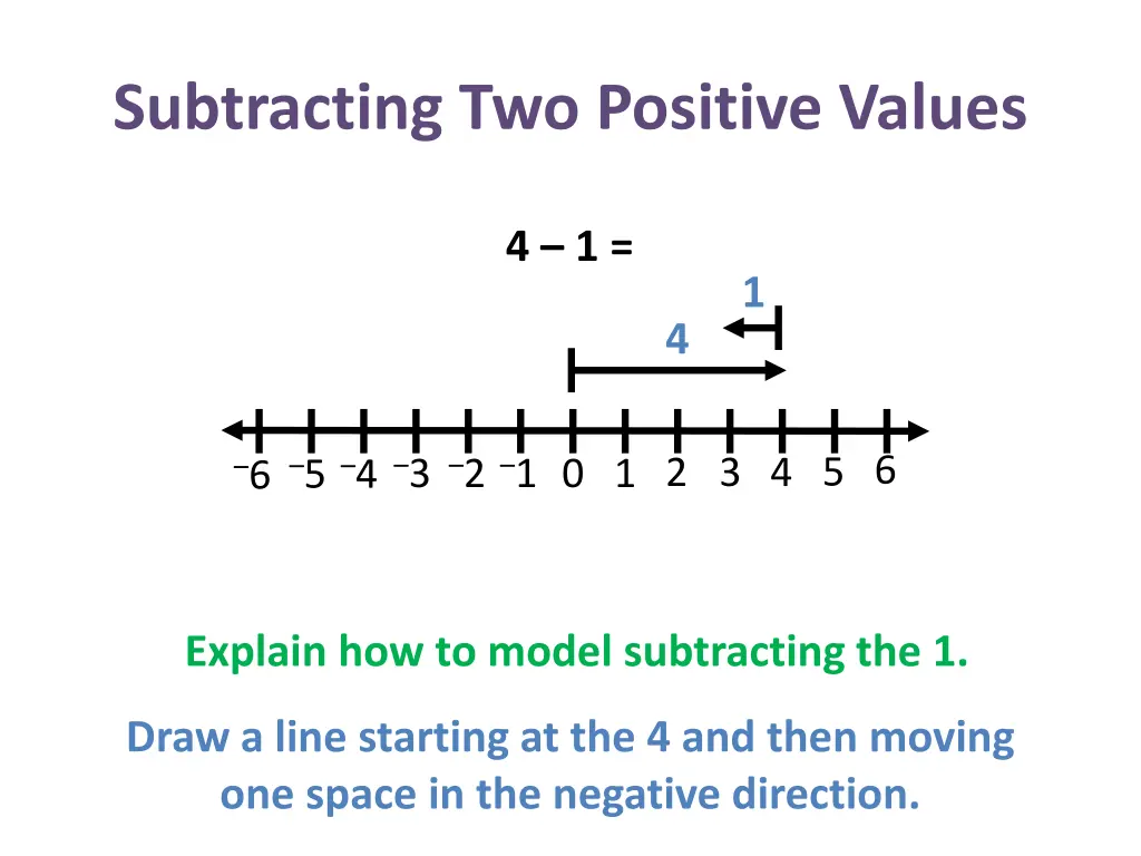 subtracting two positive values 10