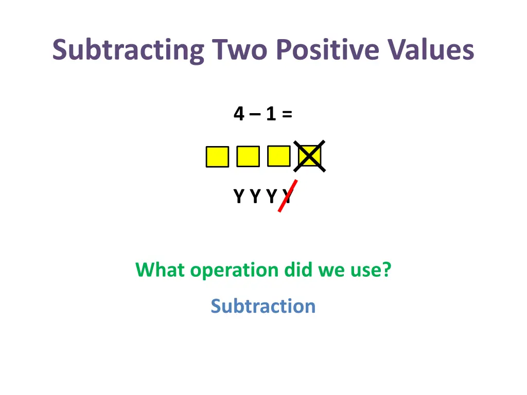 subtracting two positive values 7