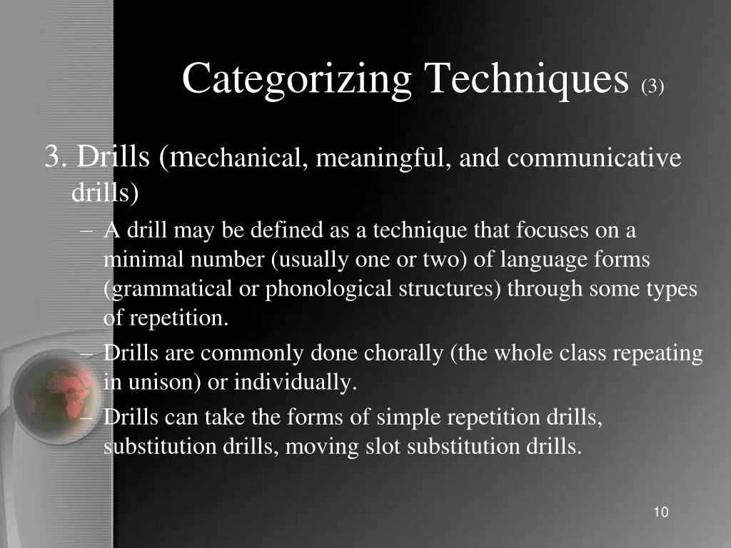 categorizing techniques 3