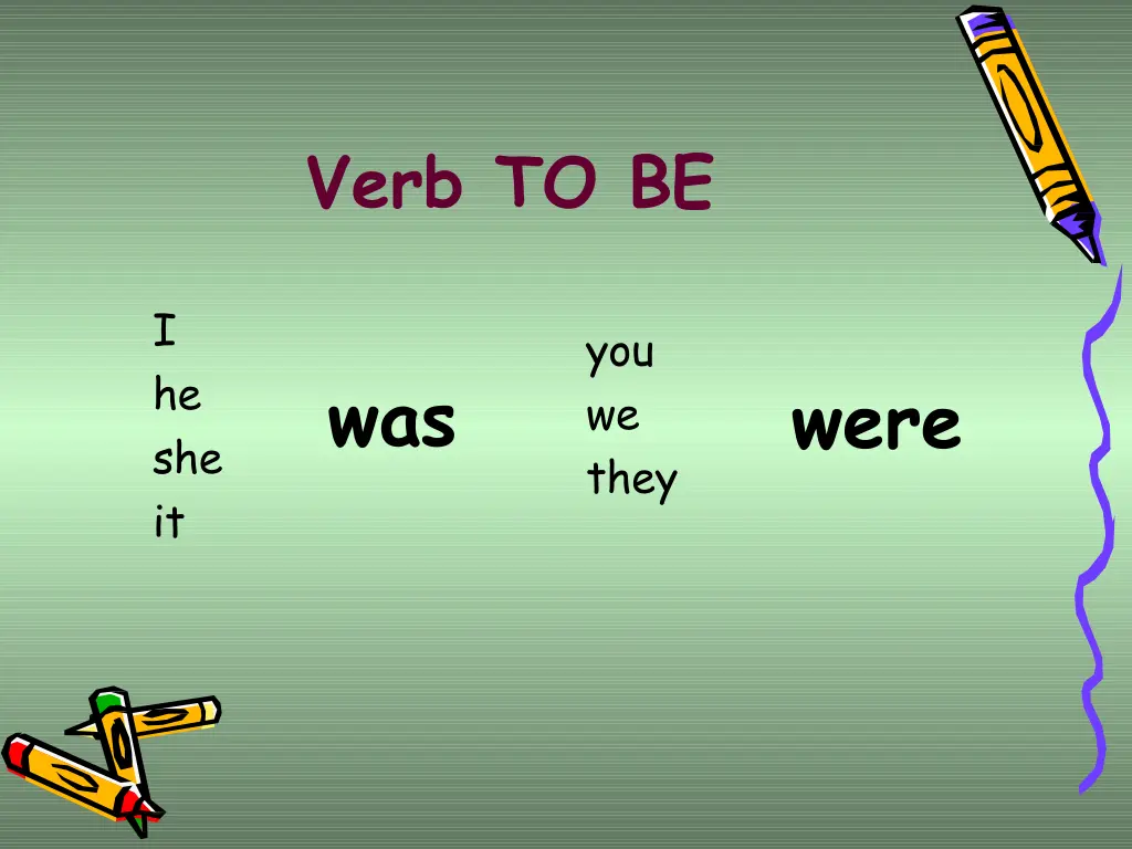 verb to be