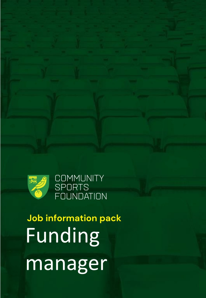 job information pack funding manager