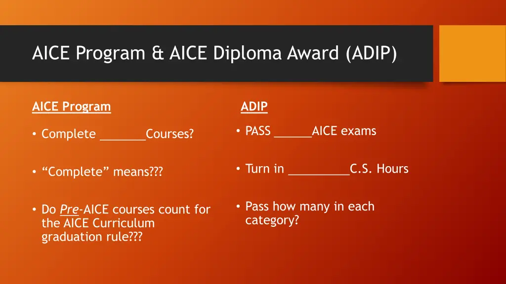 aice program aice diploma award adip