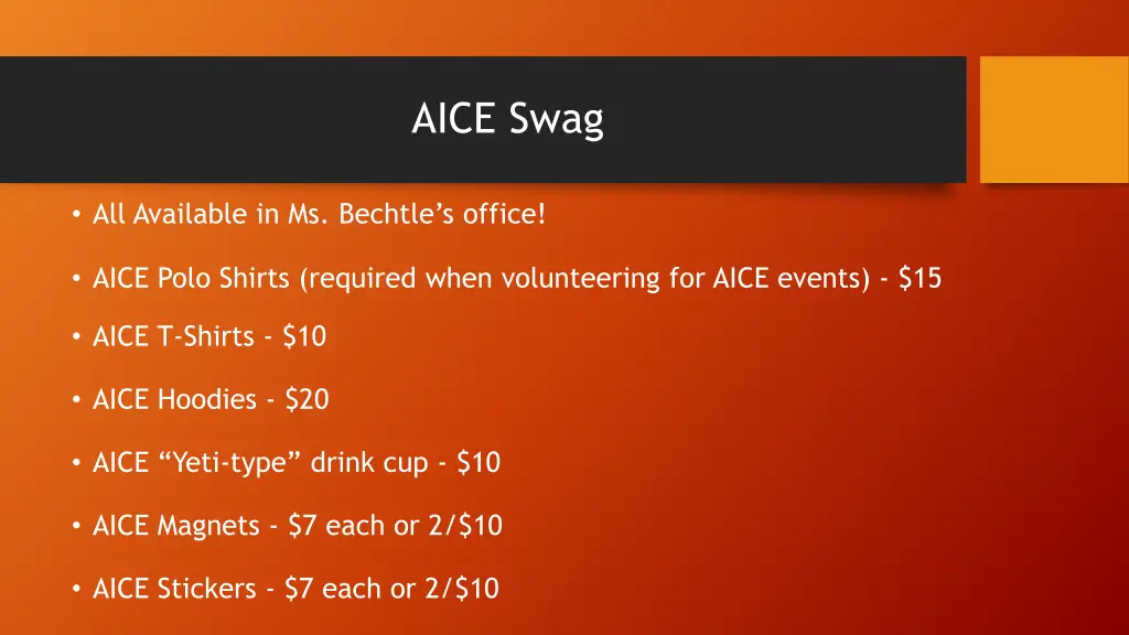aice swag