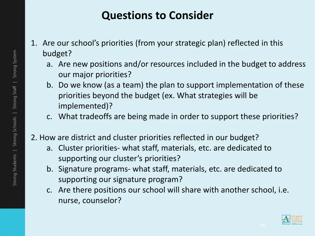 questions to consider